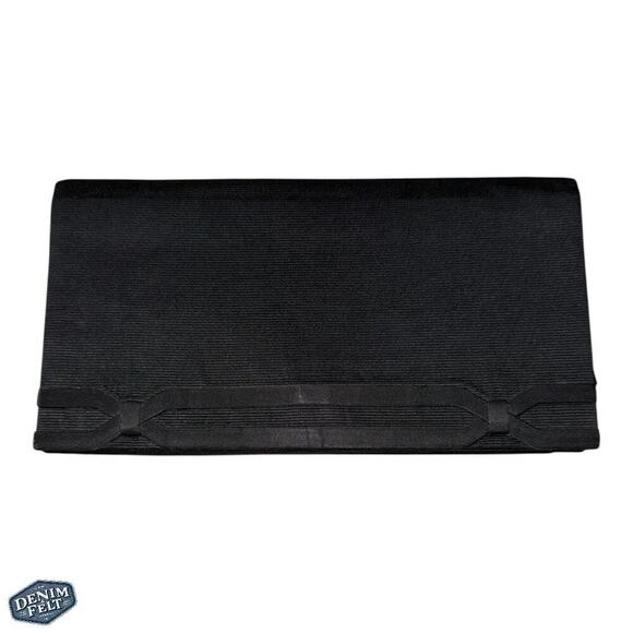 Loewe Vintage Black Ribbed/Satin Clutch /Purse/ Evening BagRARE!!